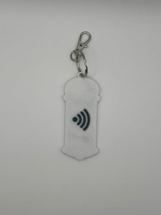NFC BARBER POLE KEYCHAIN